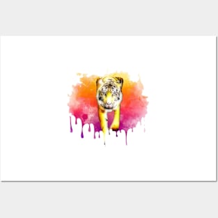 tiger drip Posters and Art
